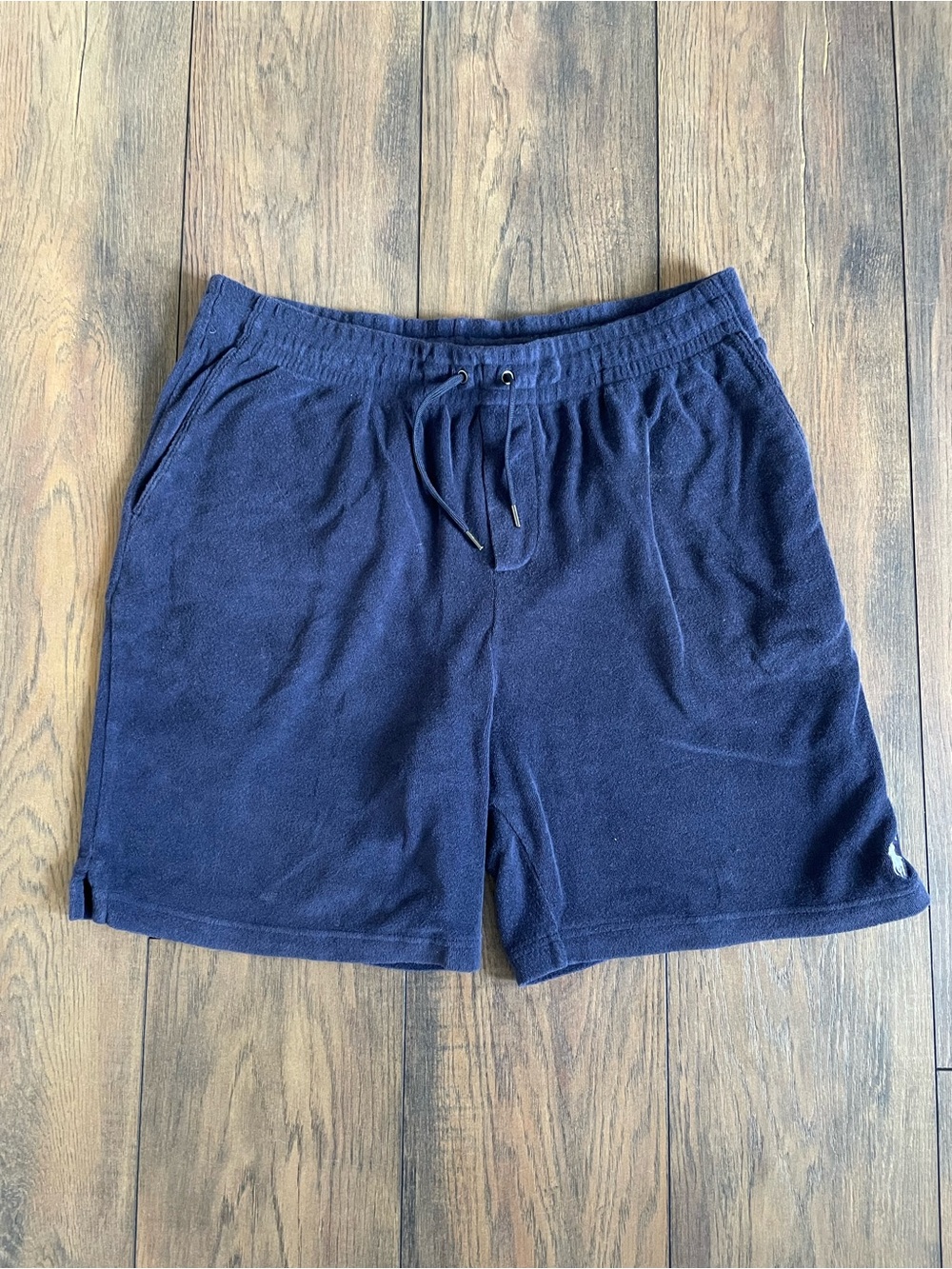 Polo by Ralph Lauren Navy Terry Drawstring Athletic Shorts